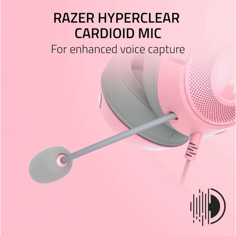 Razer Kraken Kitty V2 Wired•Gaming Headset w/Chroma RGB-Quartz ED Pink•PC/PS/MAC